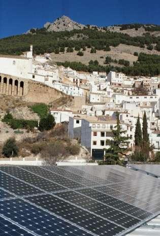Principales actuaciones (ii) PROMOCIÓN DE LAS ENERGÍAS RENOVABLES: Instalación de energía solar fotovoltaica (Ayuntamientos, colegios, edificios públicos,.