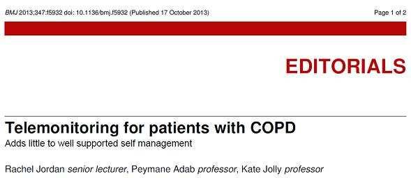 Over one year, the mean number of COPD admissions was similar in both groups