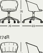 Sitzkissen mit abnehmbarem Bezug aus Stoff oder Leder.