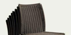 Roberto Barbieri, 2007 54 Sedia sovrapponibile Struttura in lega di alluminio lucidato o verniciato, colore grafite o alluminio. Sedile e schienale imbottiti in poliuretano.
