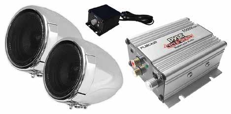 40 PLMCA20 Kit de audio para motos / Cuatriciclos 100 Watts Mini