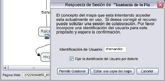 Para expresar al dueño o administrador de el mapa su interés de colaboración asíncrona presione clic en el botón solicitar colaboración.