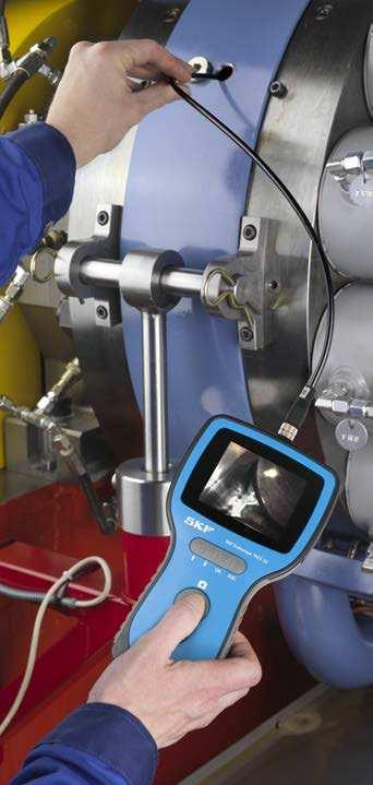 Inspección rápida y fácil con función de video Endoscopios SKF serie TKES 10 Los endoscopios SKF son herramientas de inspección de primera línea que se pueden usar para la inspección interna de las