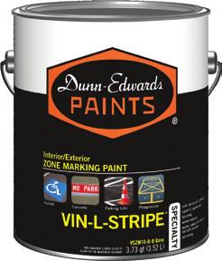 VIN-L-STRIPE es una pintura acrílica de primera calidad, a base de agua y de secado rápido para tráfico, diseñada para uso en calles de asfalto y concreto, aceras, estacionamientos, entradas de