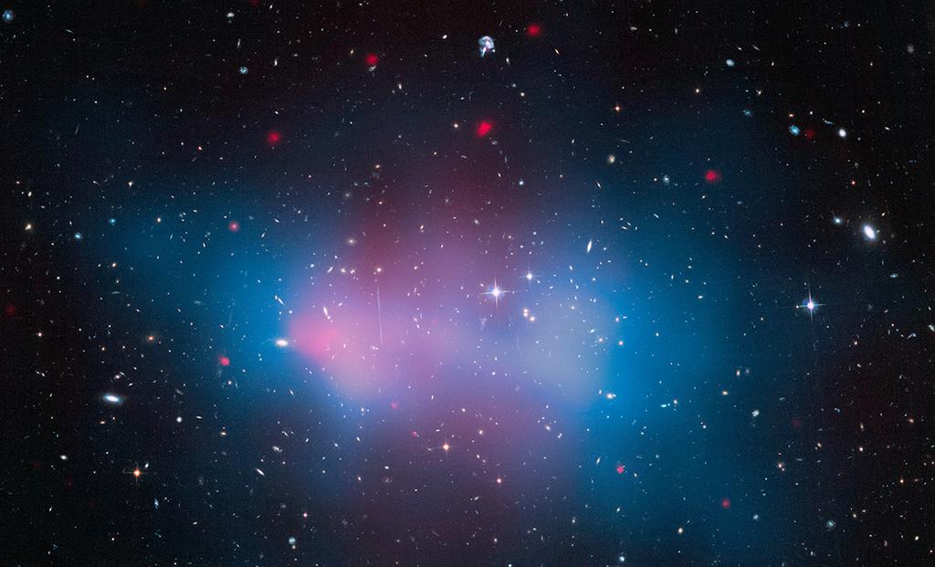 164 Resumen en Castellano Figura 2: Masa y luz en el cúmulo de galaxias El Gordo, un gigantesco sistema compuesto por al menos dos cúmulos en proceso de colisión.