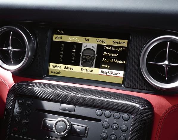 Menú de selección «TRUE IMAGE» de Bang & Olufsen en la pantalla del COMAND APS Comunicación y sonido al más alto nivel.