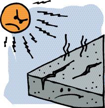 Los efectos del tiempo caluroso sobre el hormigón son: 1 Se necesita más agua para obtener la misma consistencia, implicando una disminución de la resistencia.