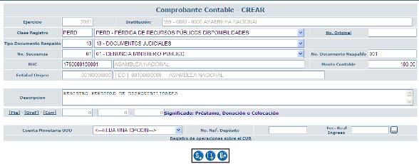 RUTA: Contabilidad/Registro Contable/ Comprobante Contable UE A.