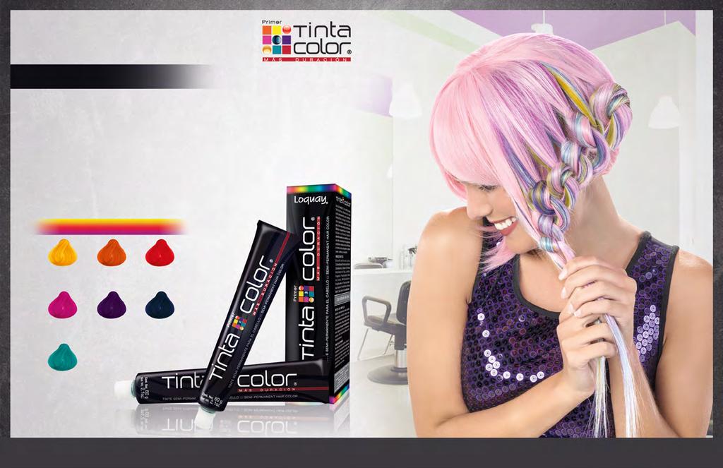 PRIMER TINTA COLOR TINTE SEMI-PERMANENTE Diseñado para elaborar efectos de color vanguardistas sobre bases previamente decoloradas. Fórmula SIN AMONIACO, cuida y protege el cabello.