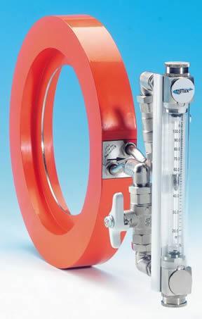 La presión diferencial hace circular un determinado caudal a través del rotámetro.