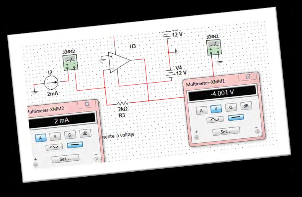 Amplificador operacional conversor de corriente a voltaje Conversor de corriente a voltaje Convertidor I-V inversor (V+) está conectado a tierra, o (V+) = 0 (V-) =