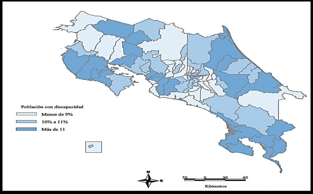Figura 1 Costa Rica: Porcentaje de la población con discapacidad Fuente: