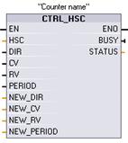 La instrucción CTRL_HSC permite controlar los contadores rápidos u4lizados para contar eventos que ocurren más rápidamente que la frecuencia de ejecución del OB.
