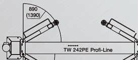 Elevador de dos columnas >> TW PE Incluído: Prolongaciones de los latos para furgonetas y x ( piezas) Practico soporte para Prolongadores Unidades 00