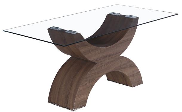 detalles en madera y cromo Estilo: Moderno Mesa: Rectangular con
