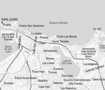La zona del Viejo San Juan está en pleno centro de la ciudad, con acceso directo a ella. Dispone de dos edificios terminales.