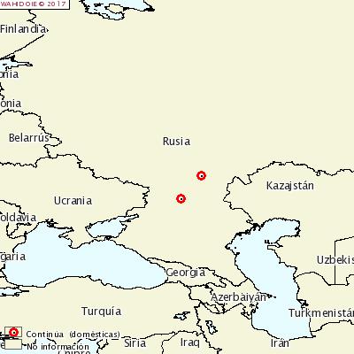 Mapa OIE focos Rusia 13 octubre 2017 El 20 de octubre de 2017 Rusia declaró a la OIE un foco en el oblast Rostovo, en una