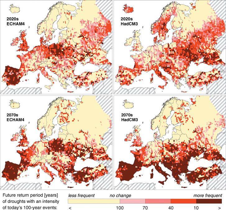 Impactes a Europa Bernhard Lehner et al (2005) - The impact of global change on the hydropower