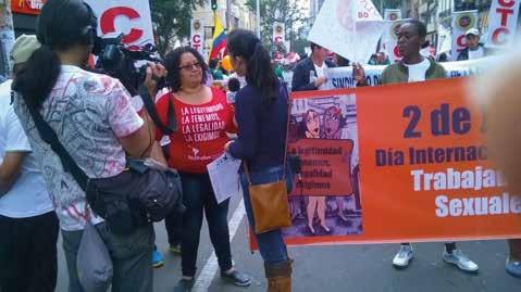 COLOMBIA La Asociación Mujeres Buscando Libertad (ASMUBULI) formó parte de la convocatoria junto con la Confederación de Trabajadores de Colombia (CTC).