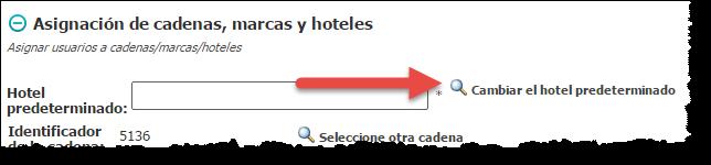 clic para resaltar el hotel apropiado para el usuario; y haga clic en la tecla de la