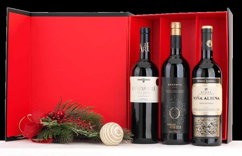 O. Rioja NUBORI Crianza Edición Limitada Etiqueta Plata 1 Caja de Cartón Selección con asa para 3 Botellas de Vino VINOS DE AUTOR DE