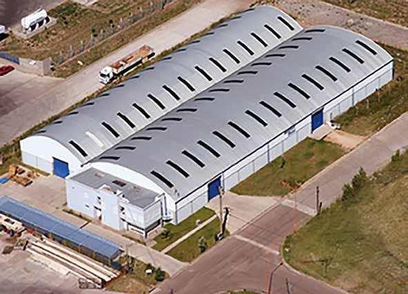 ADIMRA - Bahía Blanca Vista aérea de la empresa. También lanzamos un proyecto de fabricación de perfiles de acero galvanizados para la construcción en seco.