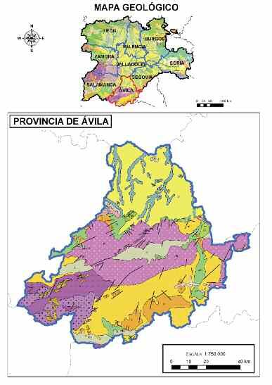 Provincia de Ávila Figura 1-3: Mapa de geología de la provincia