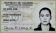 Cédula de ciudadanía colombiana 1952 La