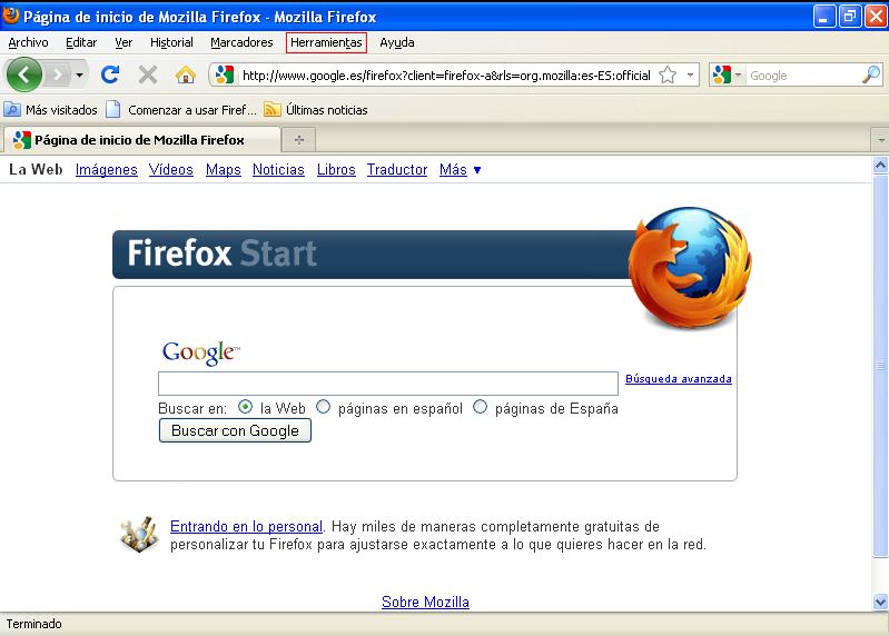 2 Instalación de Certificados 2.1 Firefox Este apartado explica los pasos a seguir por un usuario para instalar su Certificado Digital en un navegador Firefox.