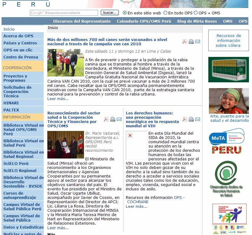 WEB OPS/OMS-PERU