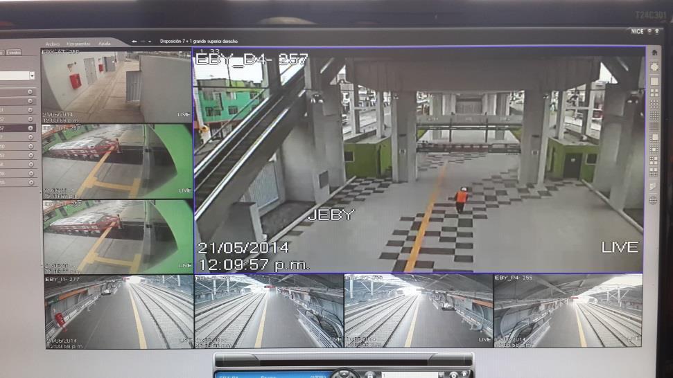 de visualización de cámaras IP fijas y PTZ de la estación Bayovar