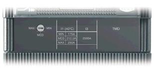 Interruptores Termomagnéticos Caja Moldeada, Serie Tmax XT Tmax XT1 Tmax XT3 Corriente permanente asignada, lu A 160 250 Tensión asignada de servicio, Ue (CA) 50-60 Hz V 690 690 (CD) V 500 500