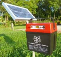 Electrificadores alimentados con energía solar Idóneos para instalaciones fijas o semi-fijas con suficiente radiación solar HCM-S Aparato con panel solar de 5W. y recargable a 230 V.