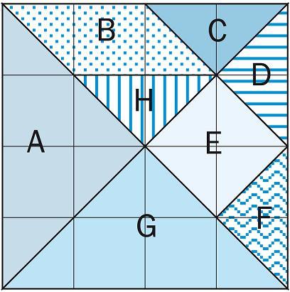 Fíjate bien en los cuadrados en los que está dividido el tangram. 2.