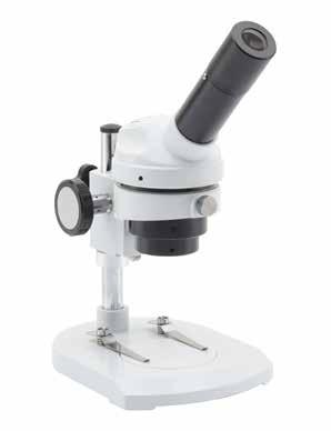 Serie SFX/STEREO - Range MS-2 STX 1 2 45 16 360 16 20x 20x 0.1W LED Estereomicroscopio monocular de nivel muy básico con objetivo fijo (2x).