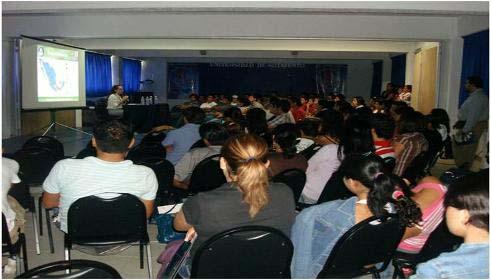 El Puerto de Coatzacoalcos ofrece conferencia a estudiantes universitarios En el marco del XX Encuentro Nacional de Estudiantes de Arquitectura que realizó la Universidad de Sotavento durante la