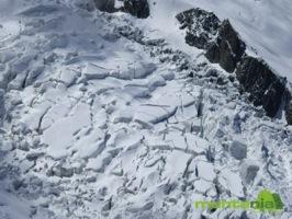 Mulets hacia el Glaciar de Bossons, ganando poco a poco metros