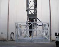plataforma telescópica Longitud máxima de acera a superar Altura máxima de barrera de