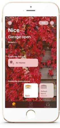 Una oferta completa Gestión de la puerta de garaje con iphone y Apple Watch usando el protocolo Apple HomeKit.