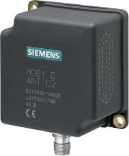 Siemens AG 011 Antenas ANT D ANT D5 MOBY D Lectores Equipo básico SLG D11/SLG D11S para antenas ANT D y ANT D5 Interfaz inductiva al MDS Alcance 1) máx. 90 mm máx. 650 mm en servicio -0 C... +70 C - 0.