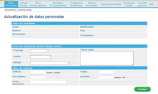 Verifique sus datos PASO 3 Se abrirá una ventana con sus datos personales.