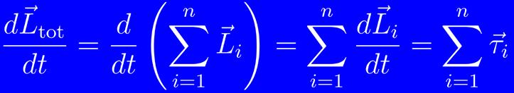 Momento angular total de un sistema de partículas A priori, para cada partícula i tendríamos que calcular el torque asociado con: