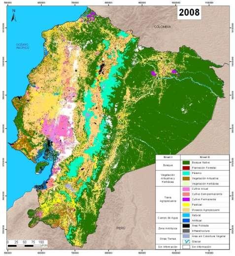 Mapas de uso y cobertura Leyenda El Mapa histórico tiene una cobertura del 86% del territorio nacional Nivel I BOSQUE TIERRA AGROPECUARIAS VEGETACIÓN ARBUSTIVA Y HERBÁCEA CUERPO DE AGUA ZONA