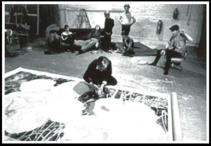El proceso de grabado de Andy Warhol: Warhol imprimía primero el color del fondo y las
