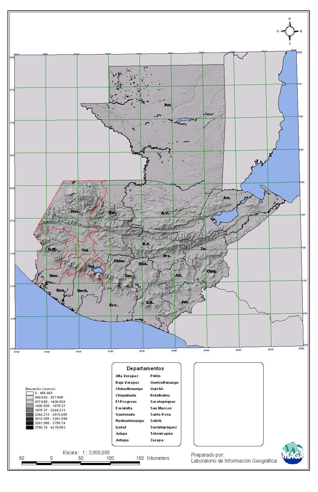A MAPA DE LA ZONA DEL PROGRAMA Fuente: MAGA, Sistema de información geográfica.