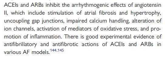 Guías FA de ESC 2010 Mecanismo de actuación de IECA y ARA II Schneider MP et al. Prevention of atrial fibrillation by renin angiotensin system inhibition a meta-analysis.