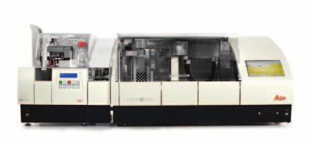 El Sistema de gestión de los reactivos Leica ST5020 garantiza resultados de tinción reproducibles y la estación de trabajo se puede personalizar opcionalmente con estufas, entrada de agua y hasta