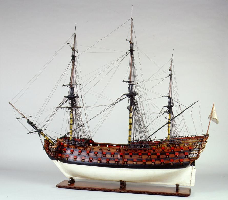 10 piezas clave Modelo del navío Real Carlos Modelo del navío Real Carlos 1766, Arsenal de la Carraca Anónimo. Planos de Mateo e Ignacio Mullan.