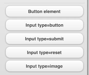 Por otro lado, si utilizamos la sintaxis típica para los botones en HTML, tenemos las siguientes representaciones: <button>elemento button</button> <input type="button" value="input