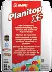 Planitop X se puede aplicar en espesores a partir de un canto en bisel a 10 cm (4 pulgadas) por capa.